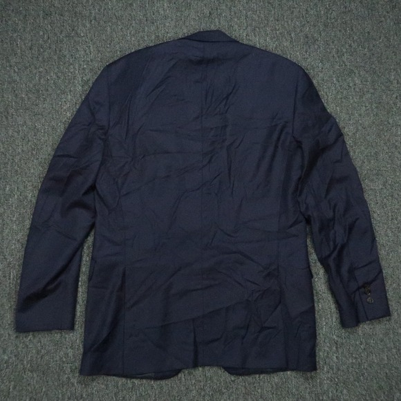 Peter Millar Blazer Men 42T Blue Wool Double Vented Sport Coat Jacket * - Picture 7 of 16